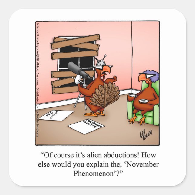 Stickers Thanksgiving drôle "Phénomène Novembre" (Devant)