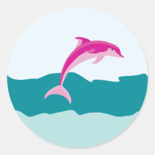 Stickers Thème Dauphin Rose
