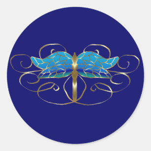 Stickers Tiara de libellule d'or