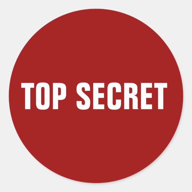Stickers Top Secret (Devant)