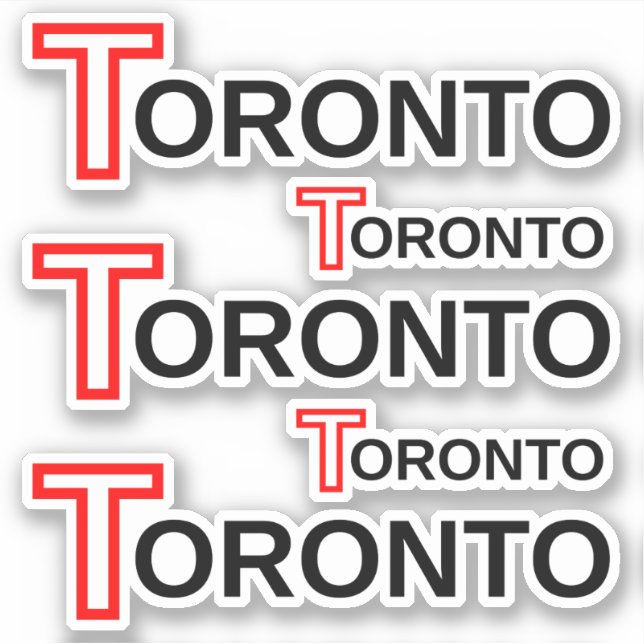Stickers "Toronto" City Name (Ontario, Canada) (Devant)