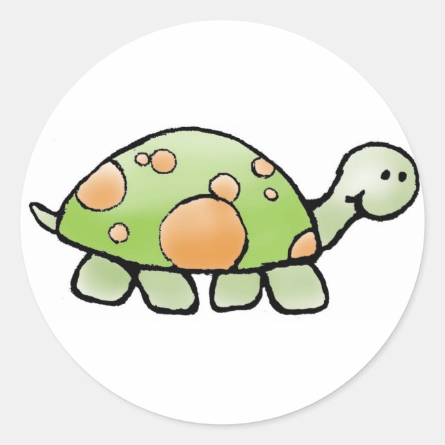 Stickers Tortue - Feuille de 20 (Devant)