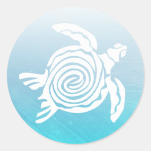 Stickers Tortue Tropicale Aqua Blue Sea