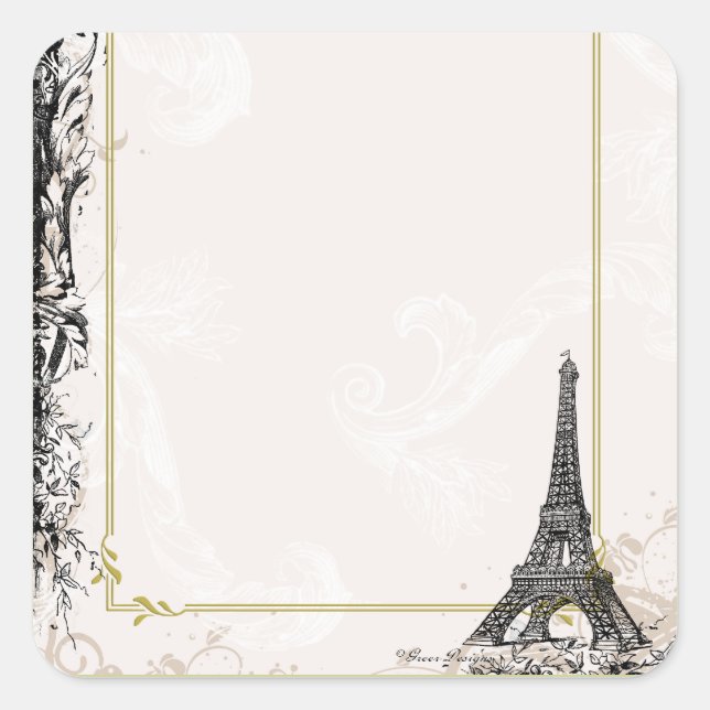 Stickers Tour Eiffel Tags (Devant)