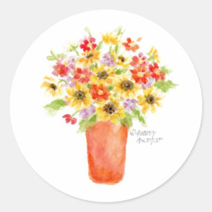 Stickers Tournesols en Vase