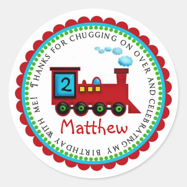 Stickers Train Anniversaire (Devant)