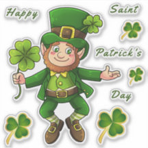 Stickers Transparent de la Saint Patrick Leprechau