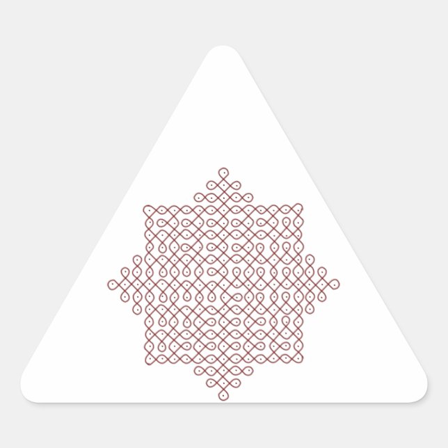 Stickers Triangle-Kolam Art-1 (Devant)