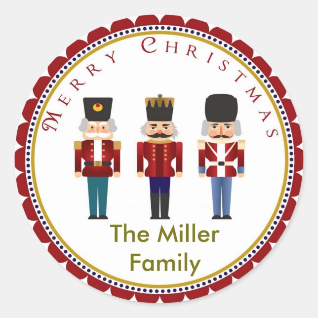 Stickers Trio de Noël de Noël de Noël Étiquettes (Devant)