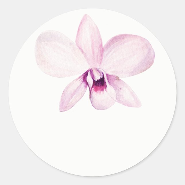 Stickers Tropical Purple Orchid Wedding Favor (Devant)