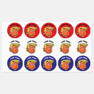 stickers TRUMP étanche PERSONNALISABLE J'AI FAIT Ç