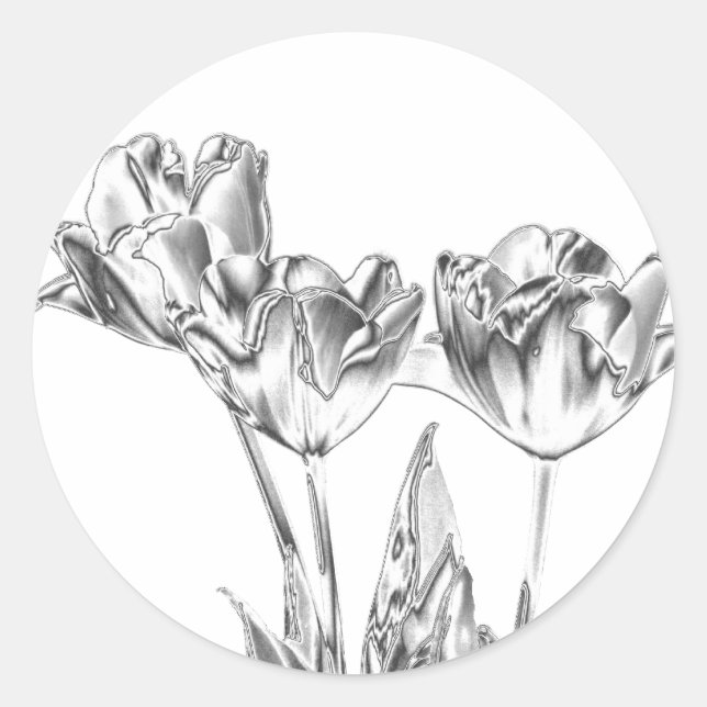 Stickers Tulip Chrome ronds (Devant)