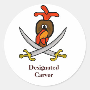 Stickers Turquie de jour d'action de grâce - Carve
