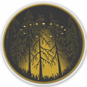 Stickers UFO amusant UFO w Owl Decal Stickers