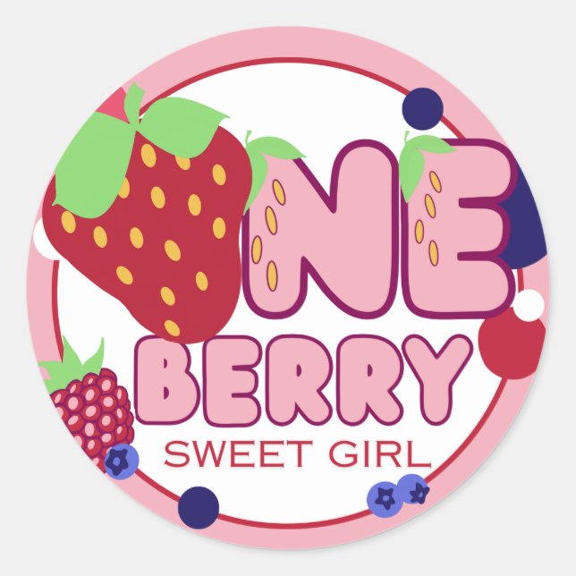 Stickers Une Berry Sweet Girl (Devant)