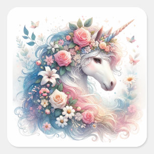 Stickers Unicorne aquarelle
