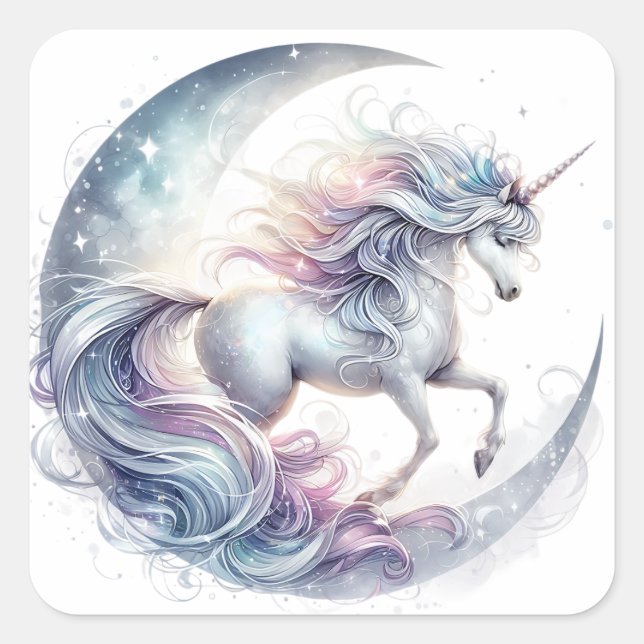 Stickers Unicorne aquarelle (Devant)