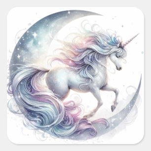 Stickers Unicorne aquarelle
