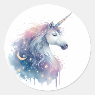 Stickers Unicorne aquarelle