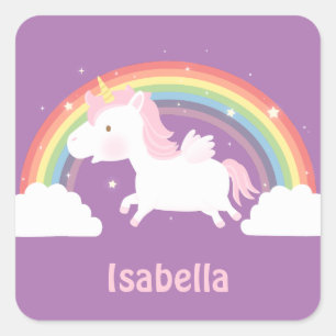 Stickers Unicorne Flying Cute et Rainbow Girls