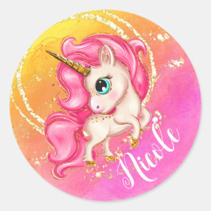 Stickers Unicorne Personnalisés