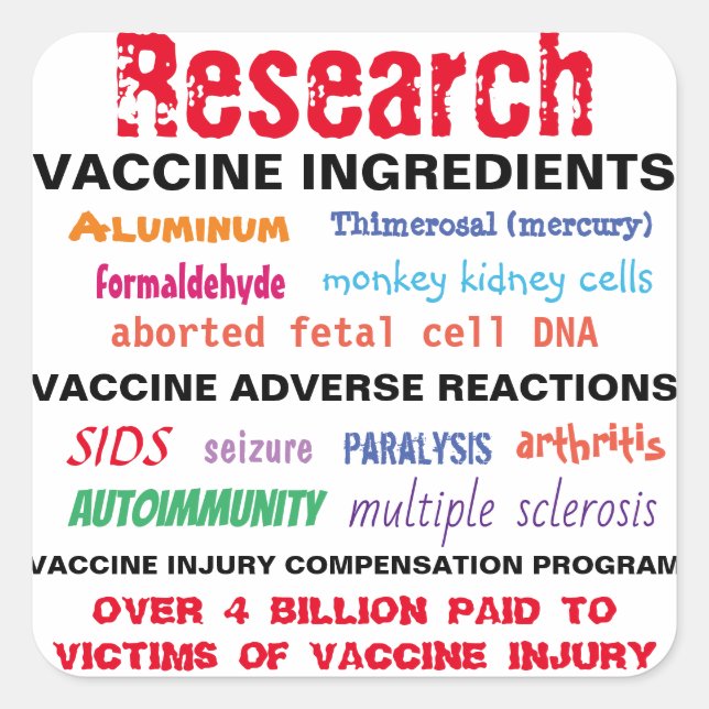 Stickers Vaccins de recherche (Devant)