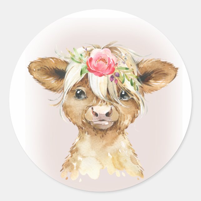 Stickers Vache Highland (Devant)