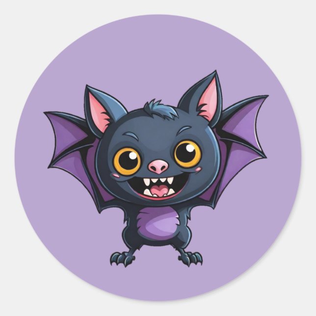 Stickers Vampire Bat Halloween en dessin (Devant)