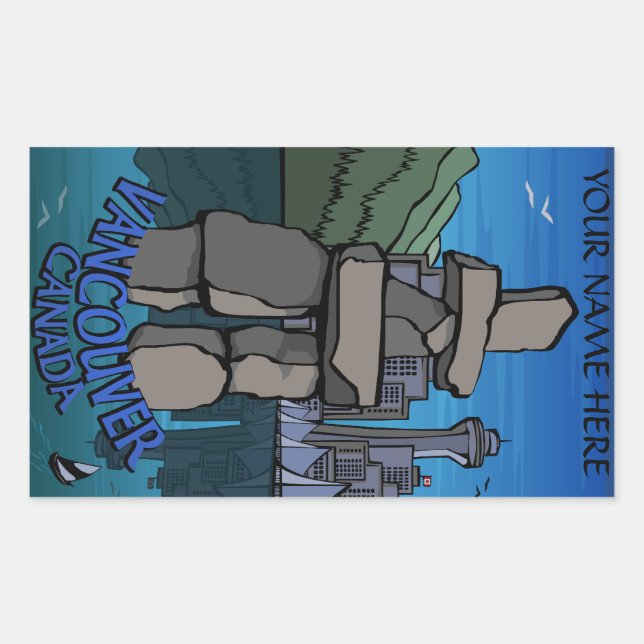 Stickers Vancouver Canada Custom Vancouver Sticker (Devant)