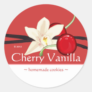 Stickers vanille cerise personnalisable