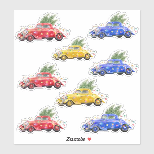 Stickers Véhicules Camion de Noël (Feuille)