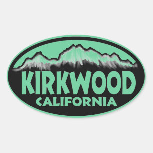 stickers vert ovale de Kirkwood Californie