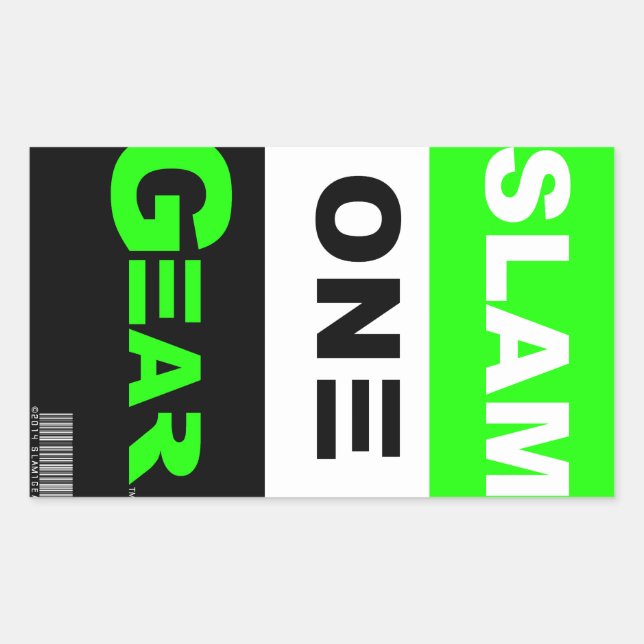 Stickers vert SLAM ONE GEAR (Devant)
