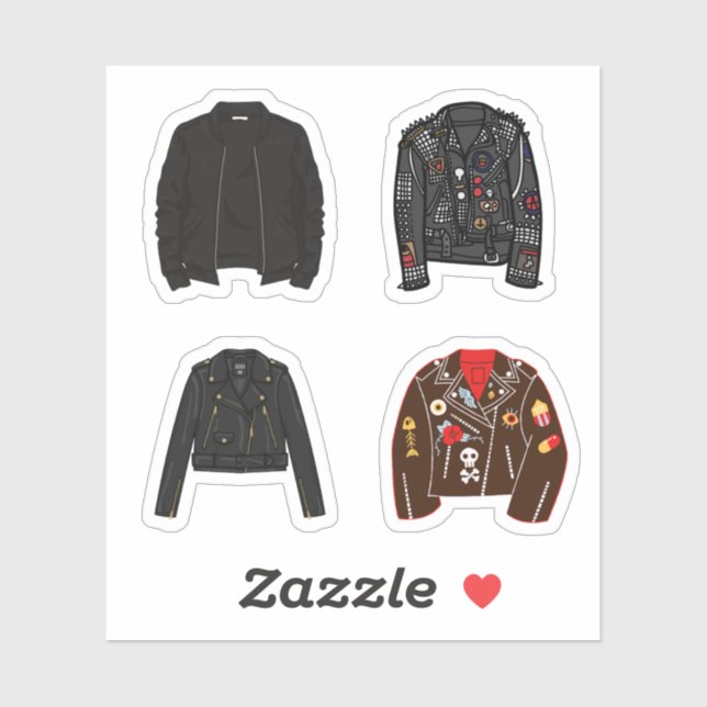 Stickers Veste en cuir (Feuille)