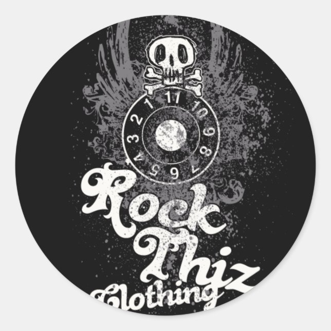 Stickers Vêtements Rock Thiz Crâne et chiffres (Devant)
