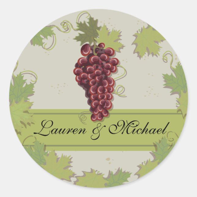 Stickers vignoble rustique Vintage Winery (Devant)