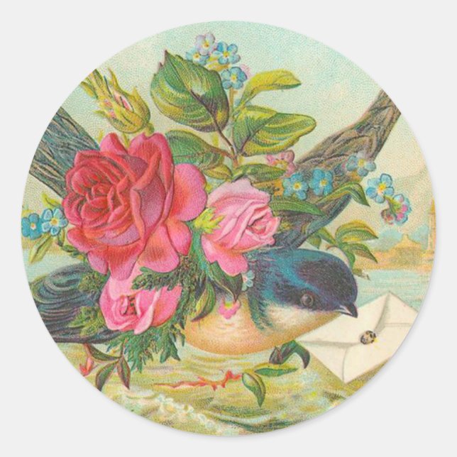 Stickers vintage Blue Bird (Devant)