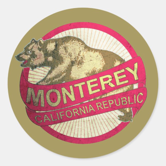 stickers vintage de Monterey California (Devant)