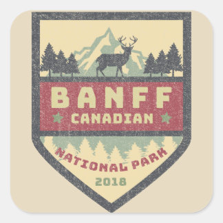 Stickers vintage du parc national Banff