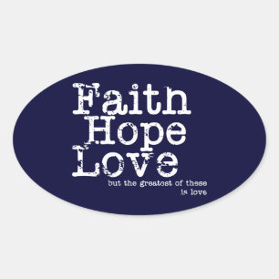 Stickers vintage Faith Hope Love