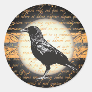 Stickers vintage Halloween Nevermore Raven