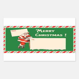 Stickers vintage Santa Claus vers/depuis