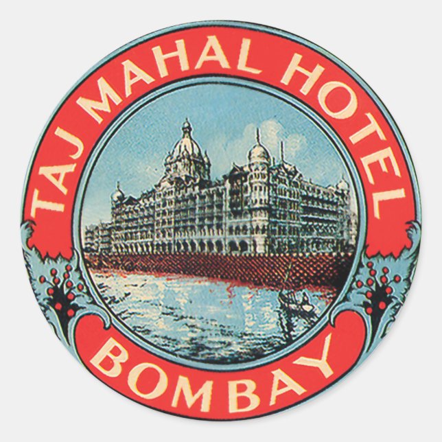 Stickers vintage Taj Mahal Hotel Bombay (Devant)
