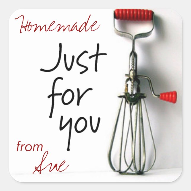 Stickers Vintages personnalisés "Juste pour vous" (Devant)