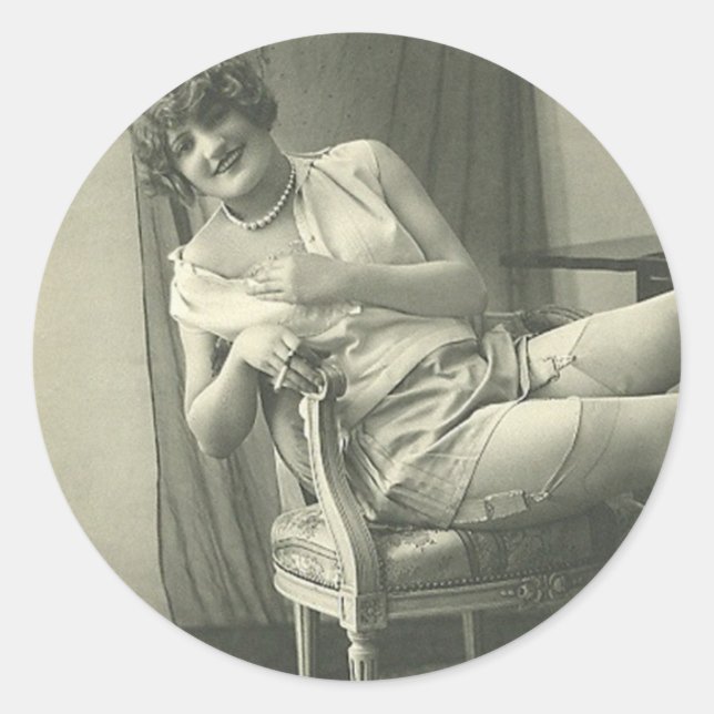 Stickers Vintages pour filles à la broche (Devant)