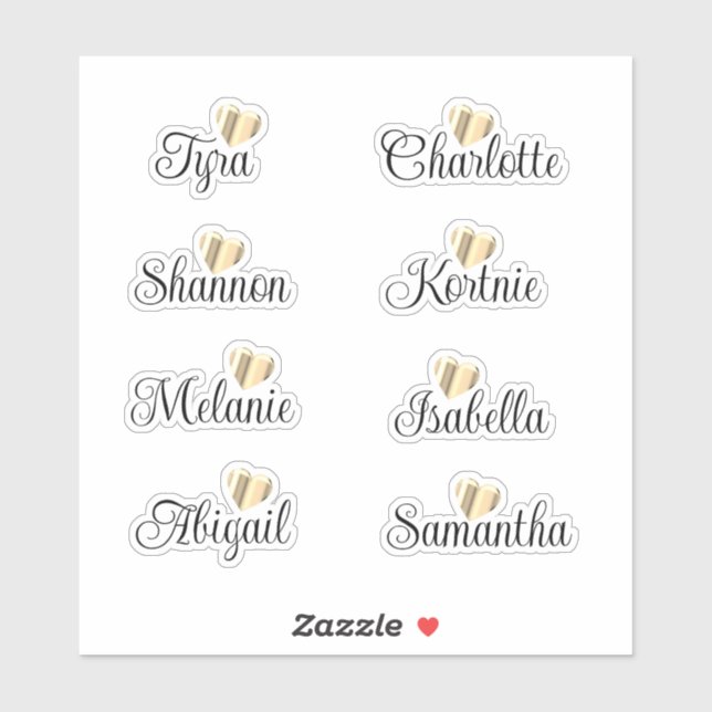 Stickers Vinyl Decal Personnalisé Noms De Sirène (Feuille)