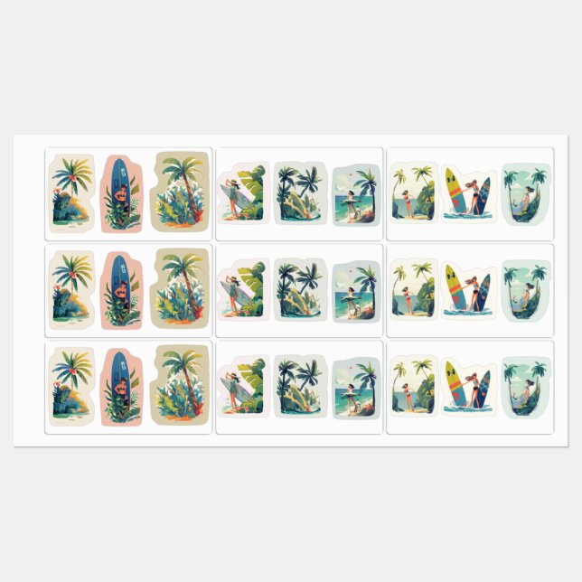 Stickers Vinyl Vibes Beach (Feuille)