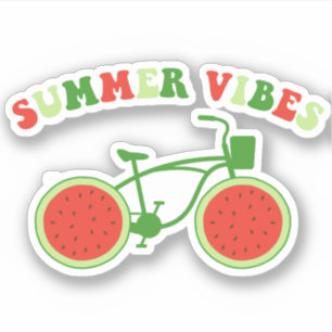 Stickers Vinyle Coupe de pastèque Vibes d'été