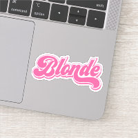 Stickers Vinyle Coupe-Fille Blonde Rose