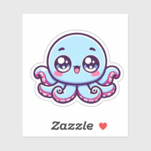Stickers Vinyle Coupé Sur Mesure Kawaii Octopus